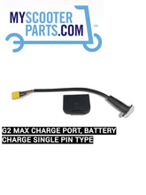 Mercane G2 Max electric scooter battery Charging port with flip cover for weather protection.